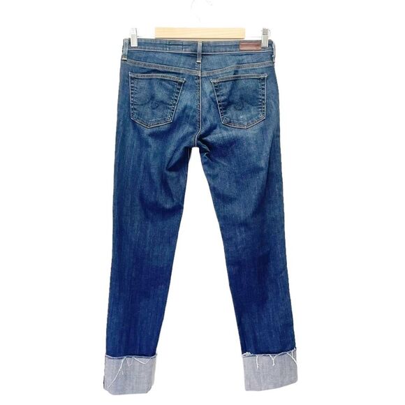 AG Adriano Goldschmied Jeans The Stevie Cuff in Blue Ambit Straight Leg Size 27 - Picture 3 of 13